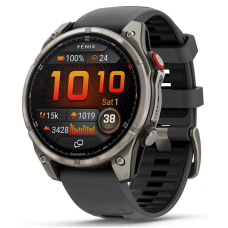 Garmin Fenix 8 Pro - 47 mm, AMOLED Sapphire, Titanium with Graphite/black silicone band (010-03198-11)